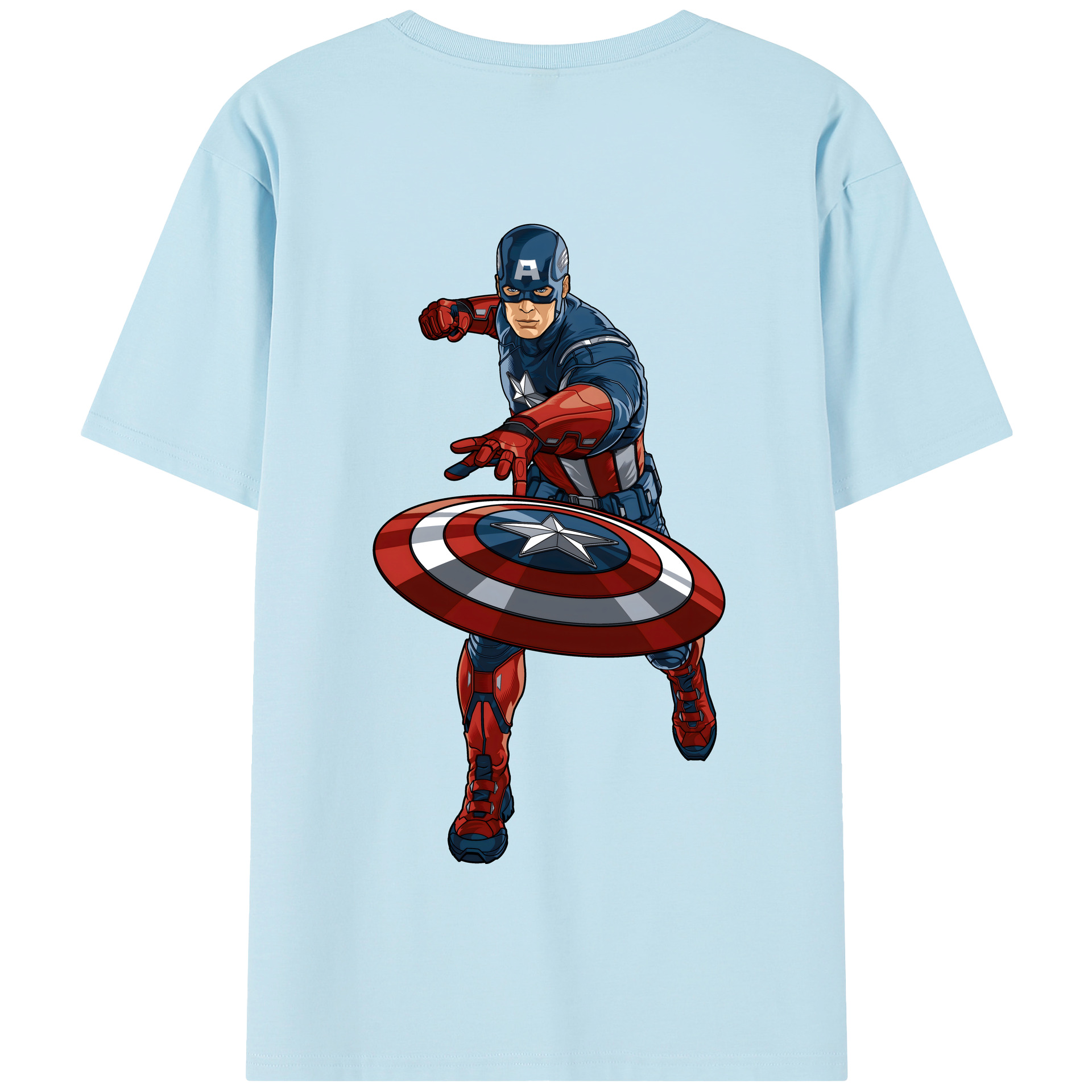 （画像用） アベンジャーズ The Avengers 綿100％半袖Tシャツ（背面プリント）